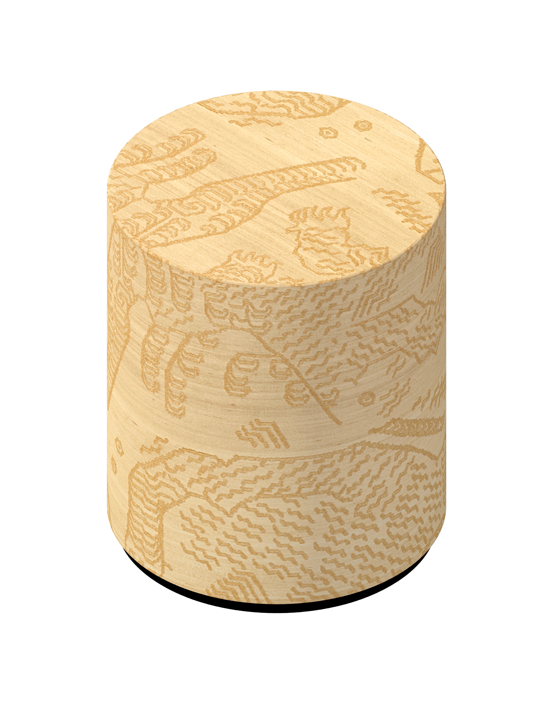 Dedar poef Tiger Silk - Dark Gold