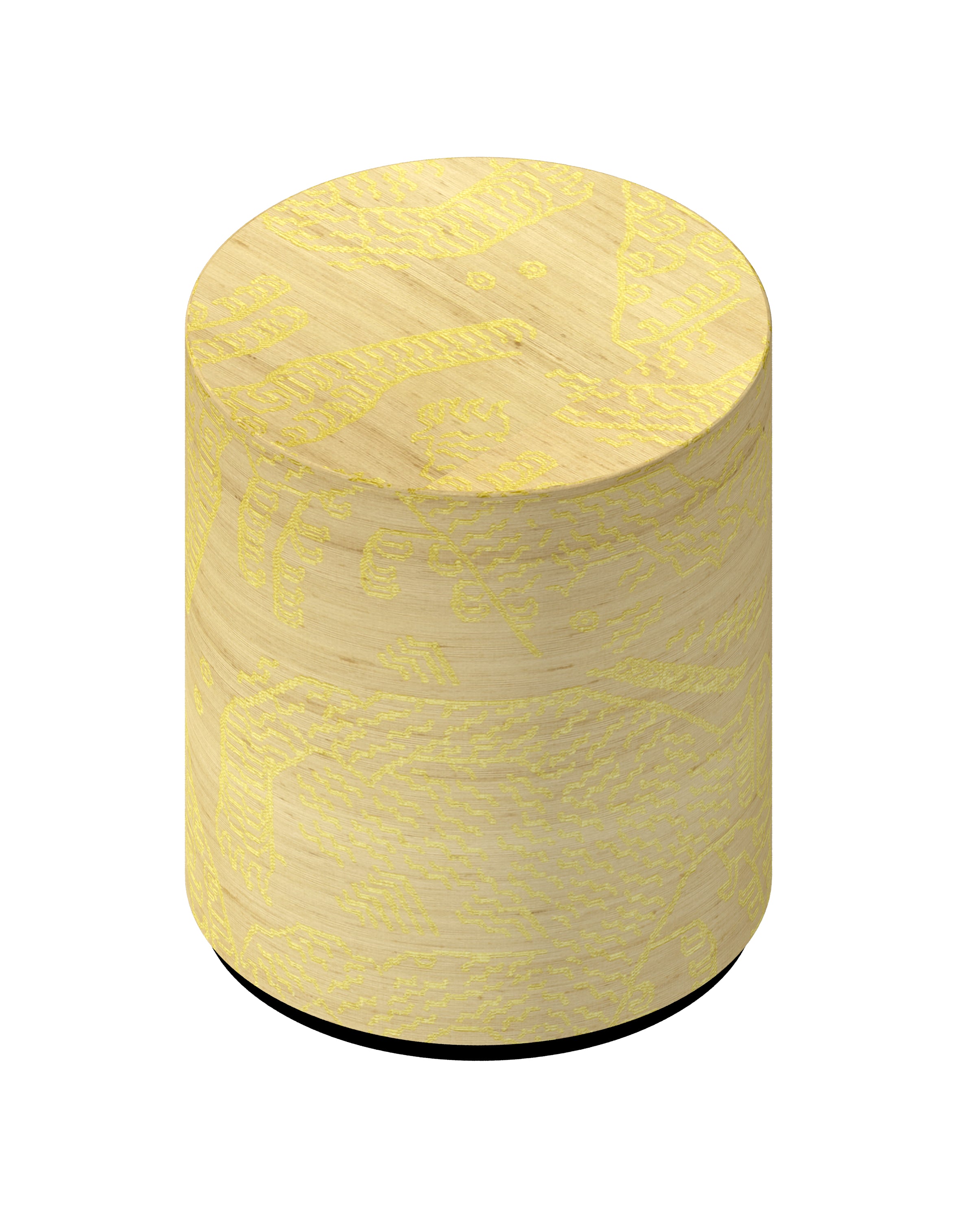 Dedar poef Tiger Silk - Lemon Freeze