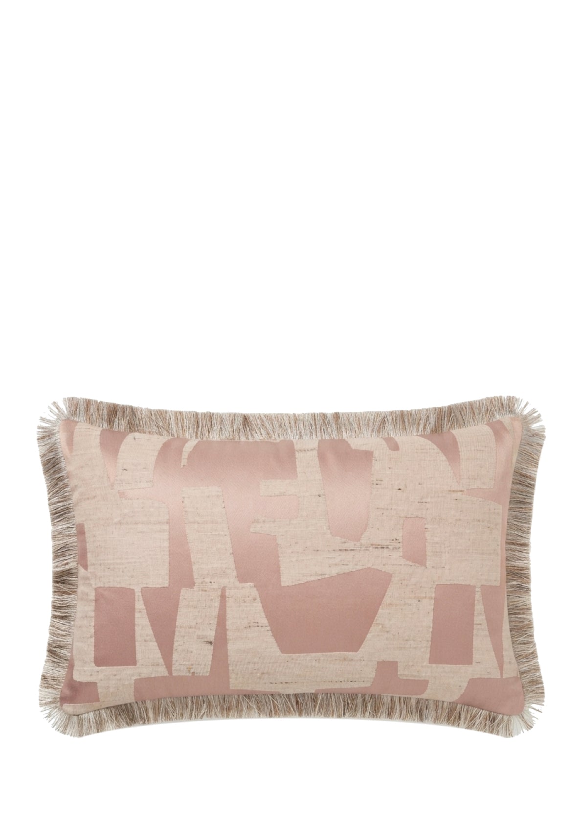 Dedar sierkussen Pazl fringe - Rose Thé - 40 x 60 cm