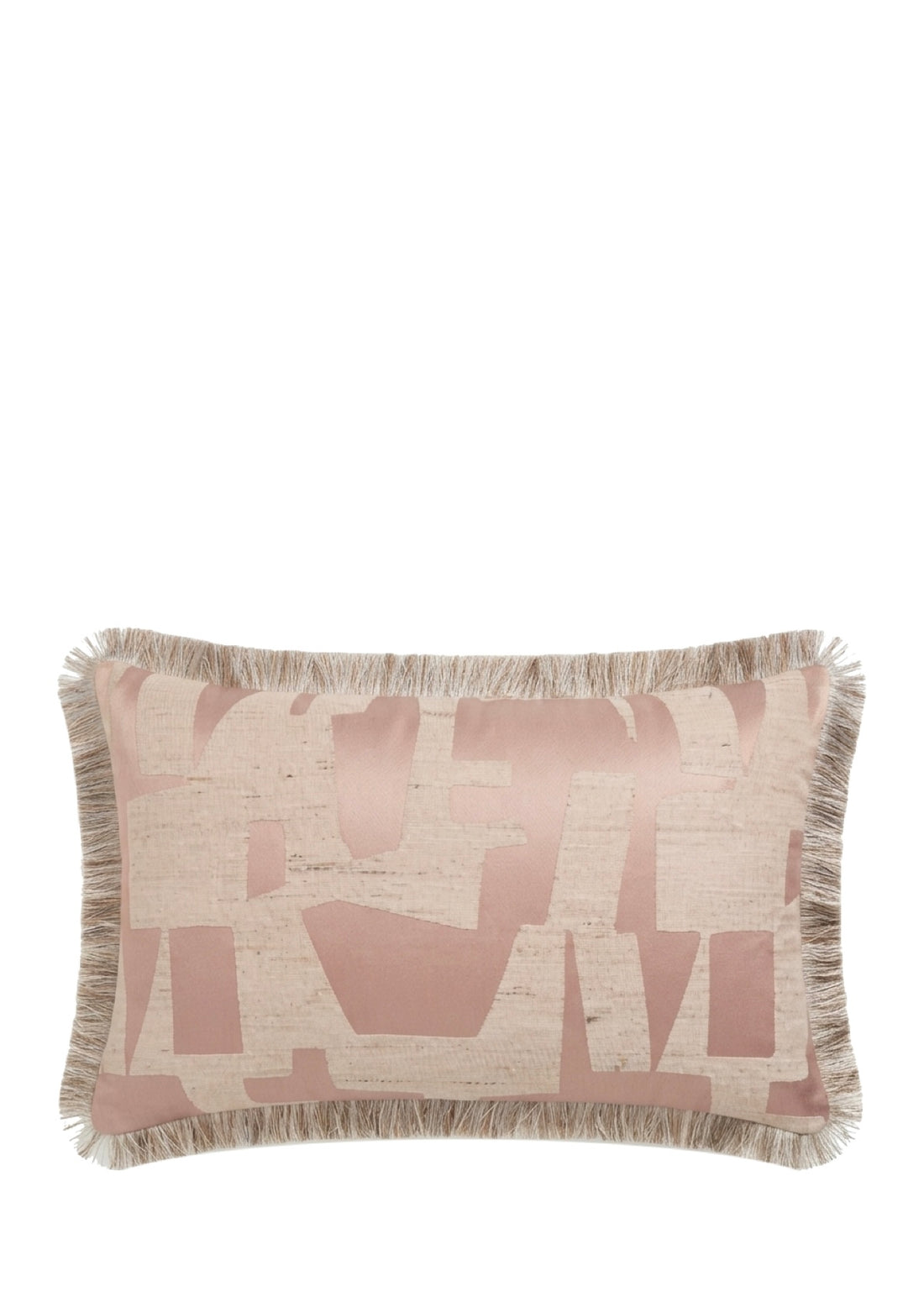 Dedar sierkussen Pazl fringe - Rose Thé - 40 x 60 cm
