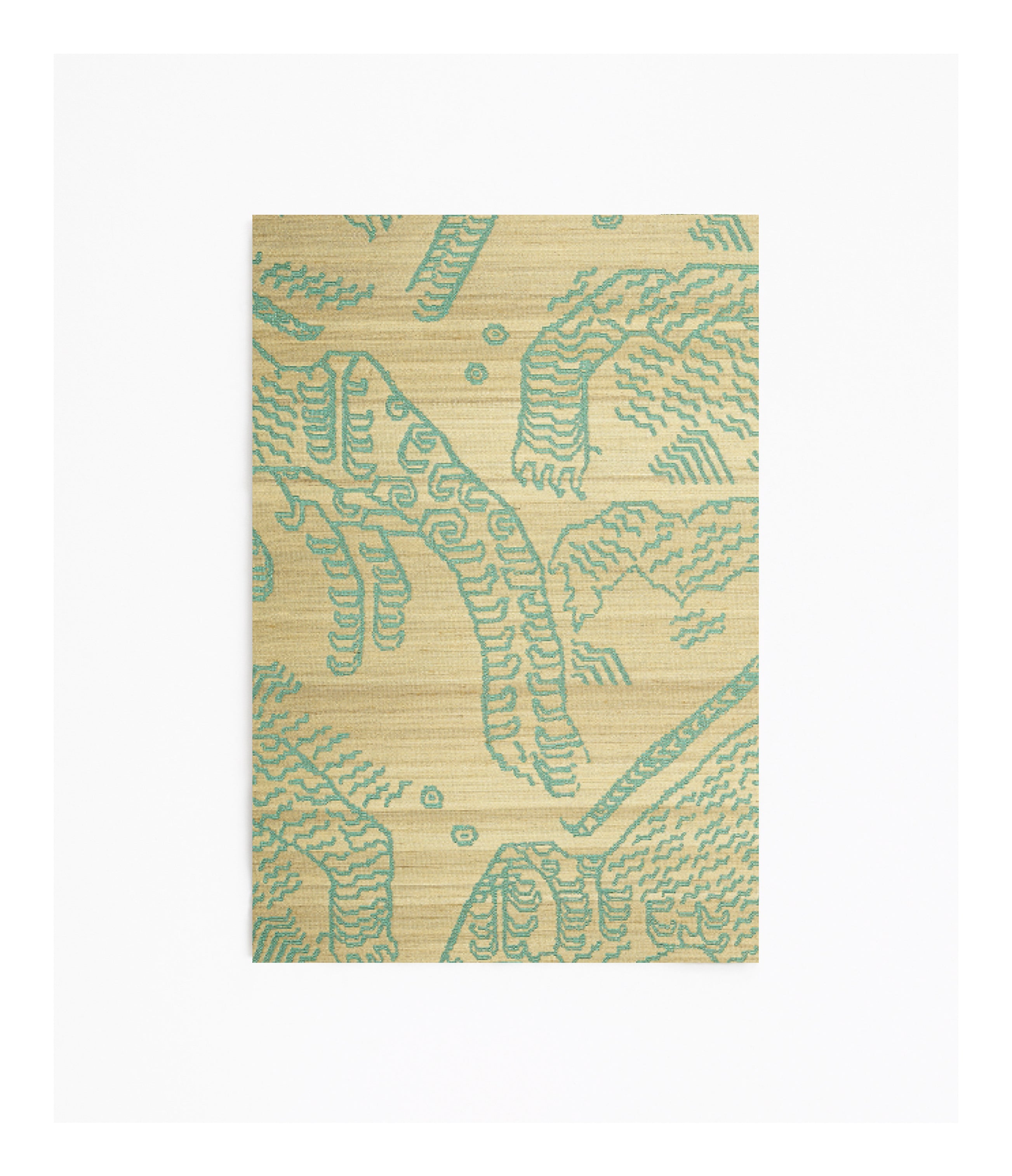 Dedar poef Tiger Silk - Miami Green