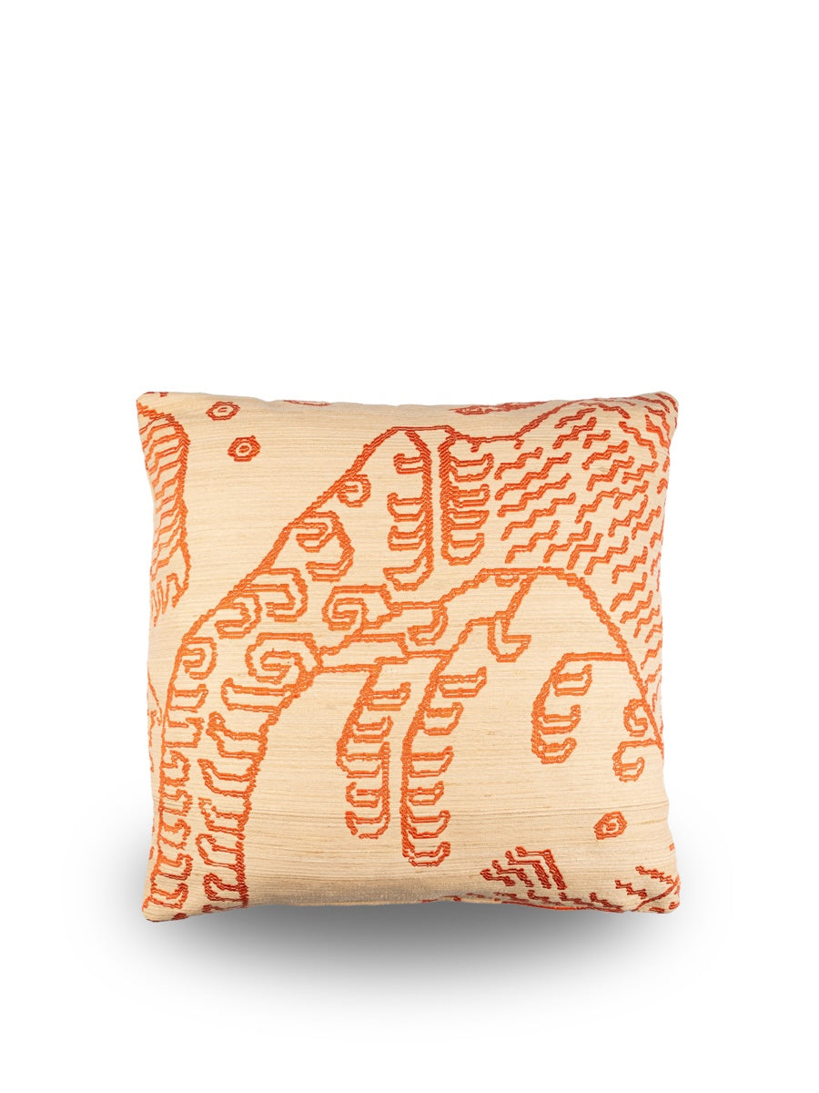 Dedar sierkussen Tiger Silk - Electric Orange - 45 x 45 cm