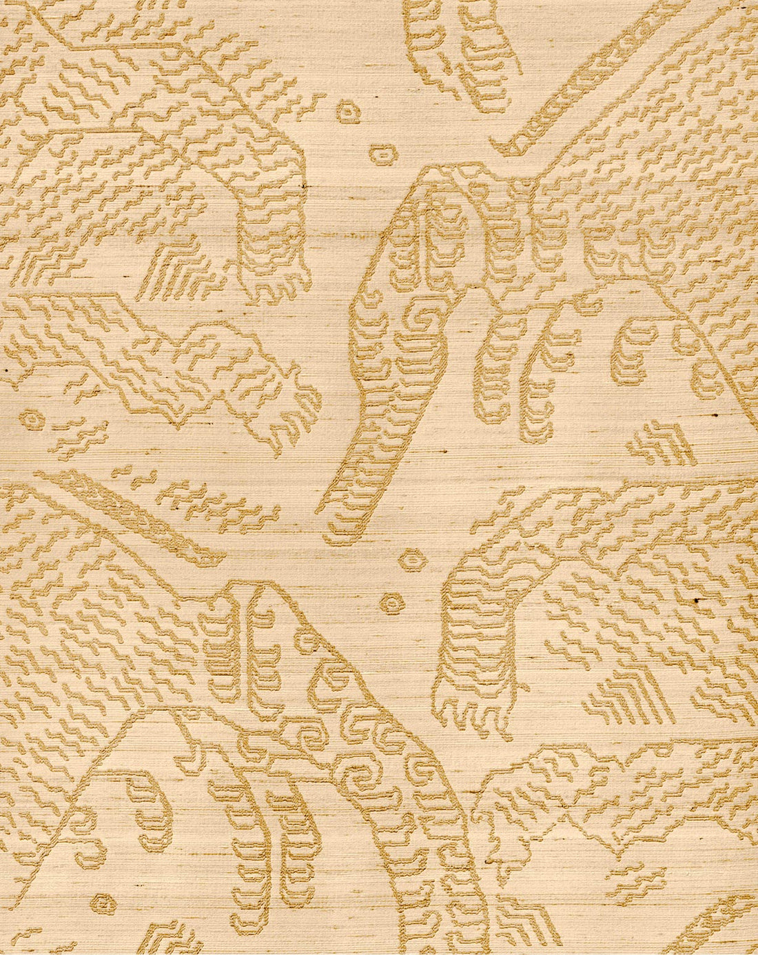 Dedar stof Tiger Silk - Dark Gold 001