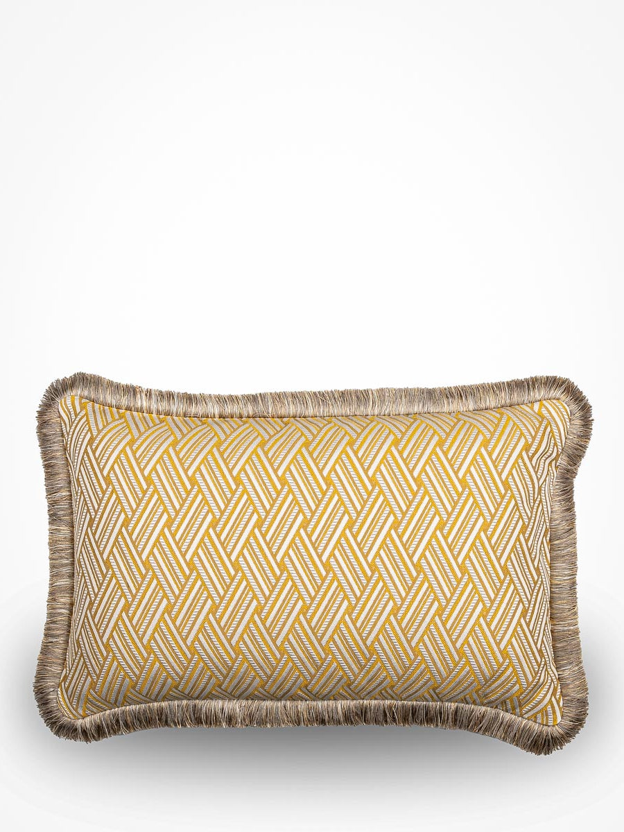 Lelièvre sierkussen Vacoa fringe - Soleil - 40 x 60 cm
