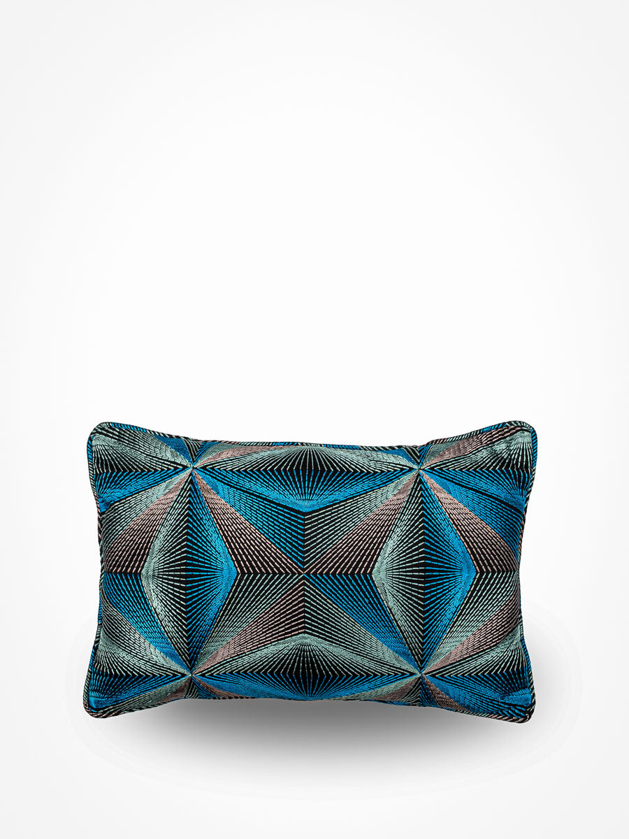 Jane Churchill Quantum Dekokissen - Aqua - 30 x 50 cm