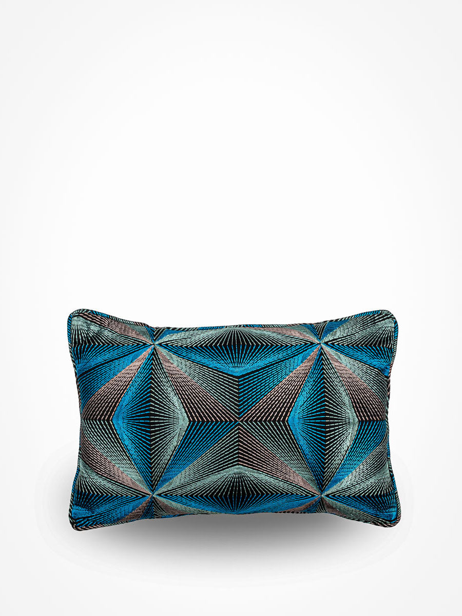 Jane Churchill sierkussen Quantum - Aqua - 30 x 50 cm