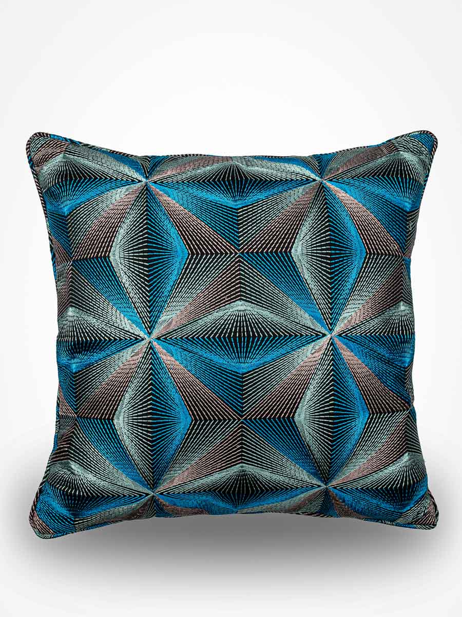 Jane Churchill Quantum Dekokissen - Aqua - 60 x 60 cm