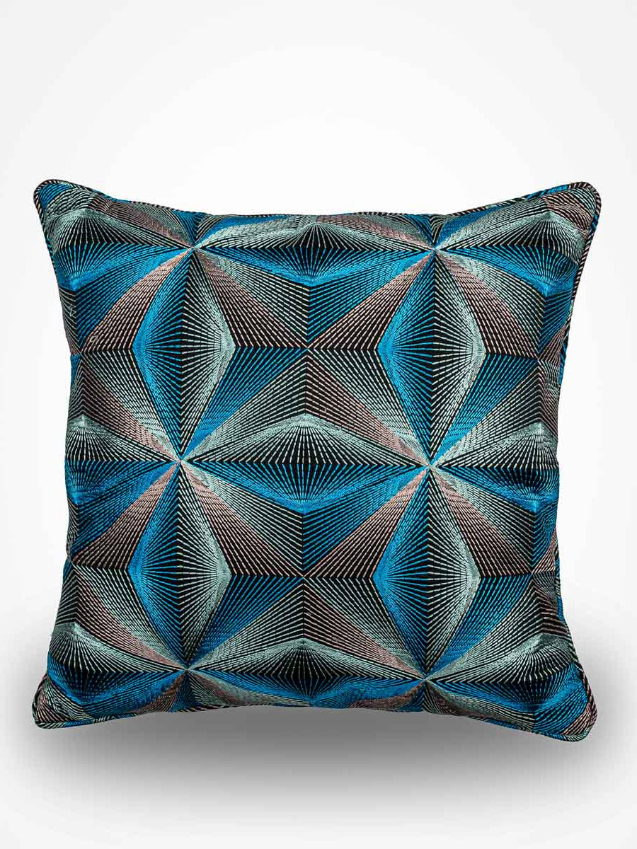 Jane Churchill Quantum Dekokissen - Aqua - 60 x 60 cm
