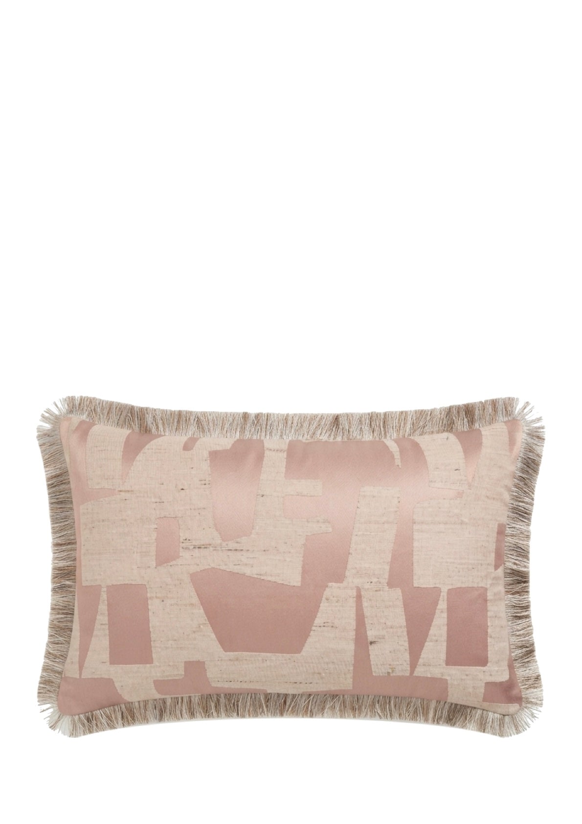 Dedar sierkussen Pazl fringe - Rose Thé - 40 x 60 cm