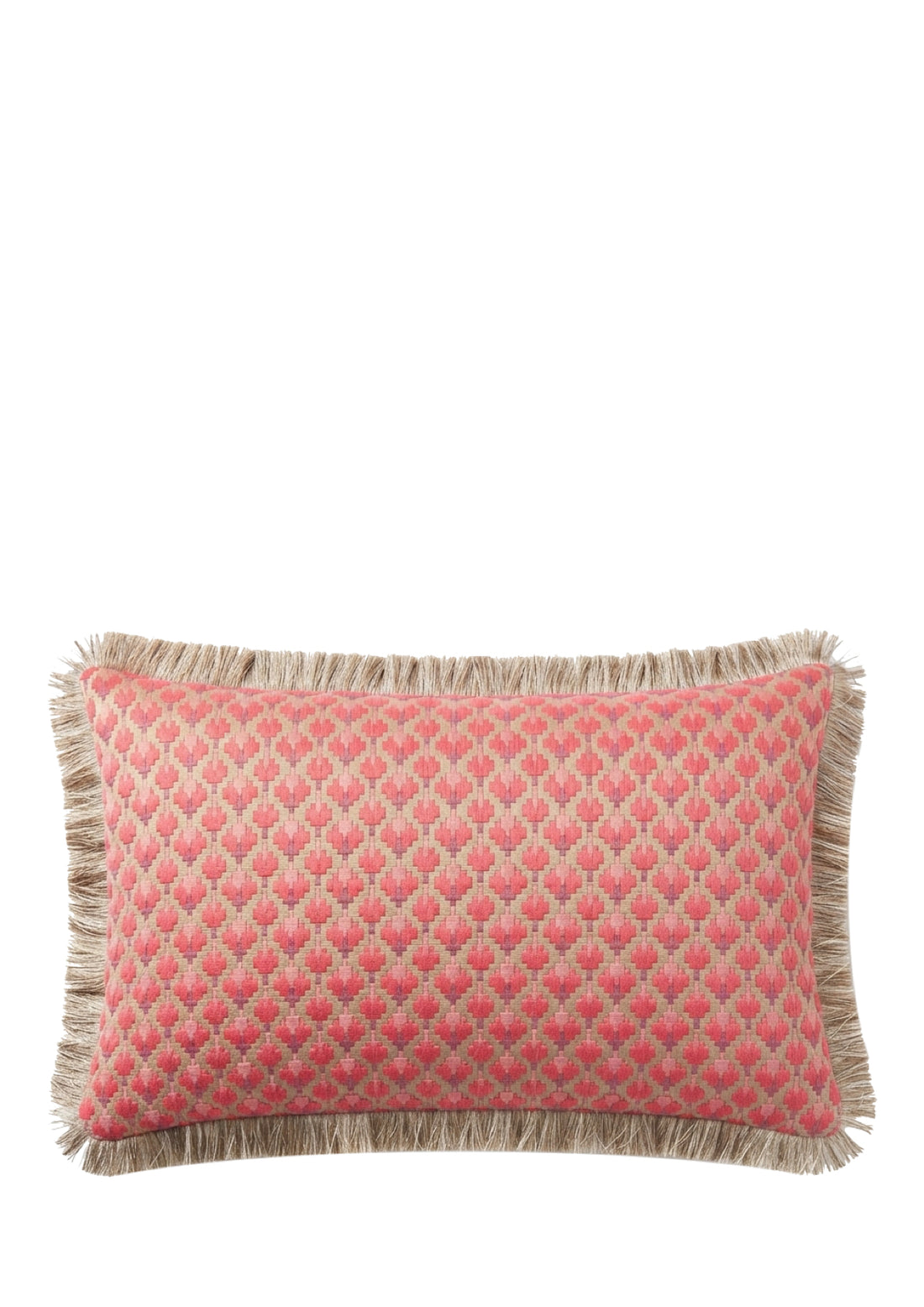 Dedar sierkussen Coriandoli fringe - Coquelicot - 40 x 60 cm