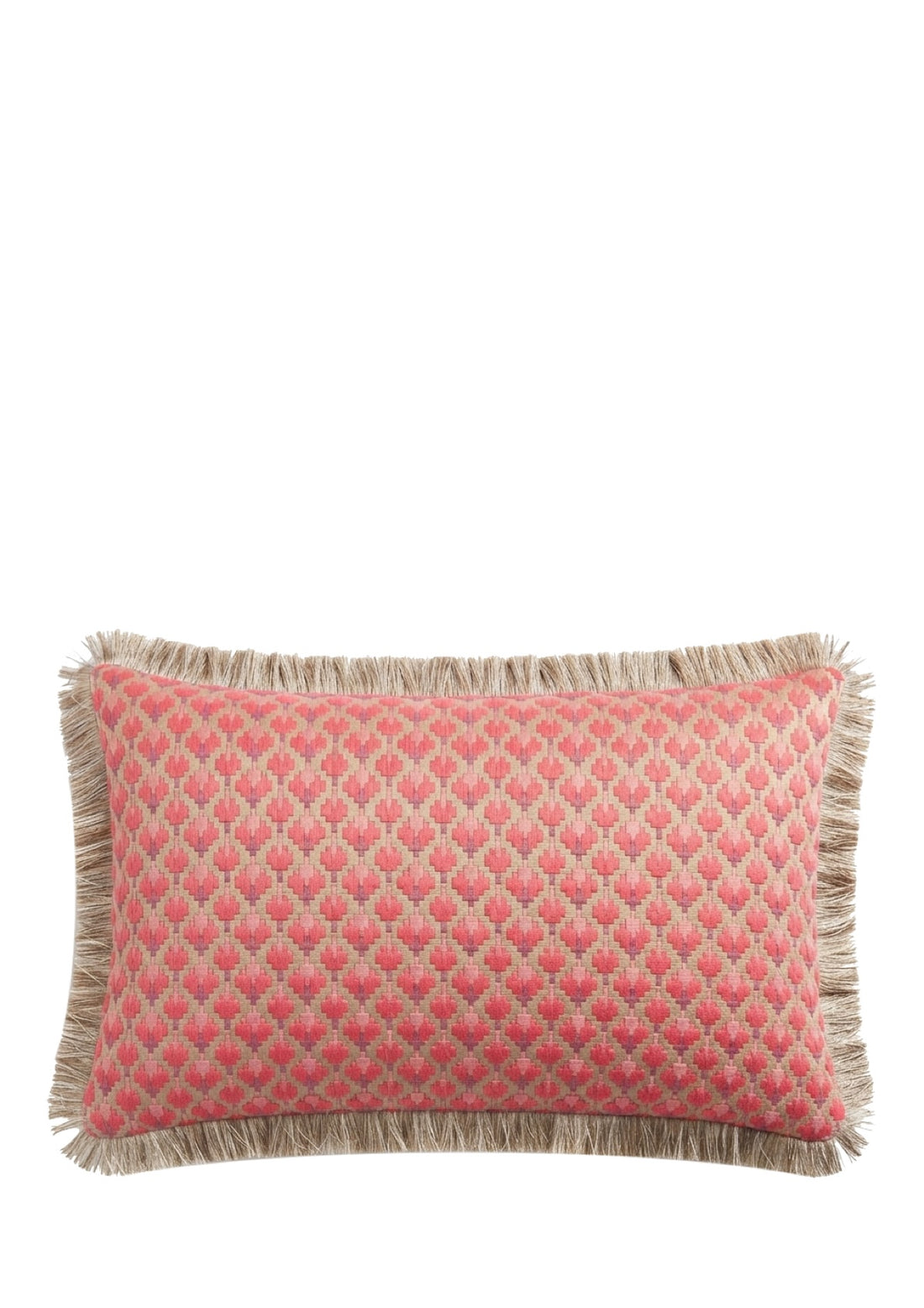 Dedar sierkussen Coriandoli fringe - Coquelicot - 40 x 60 cm
