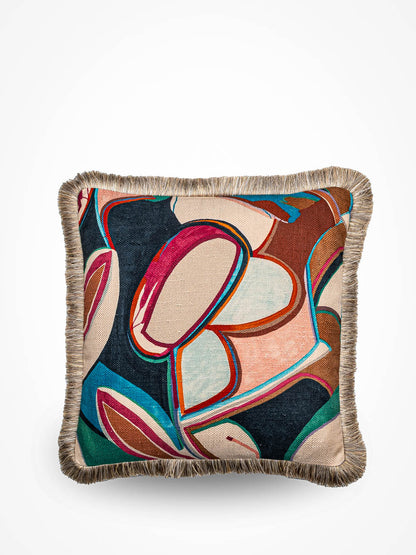 Dedar sierkussen Margaritas fringe - Multicolor - 45 x 45 cm