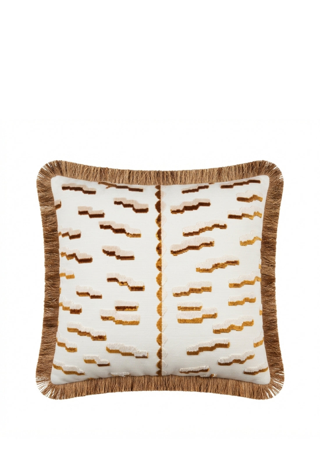 Dedar Tiger Beat Fringe sierkussen Tabacco 50 x 50 cm