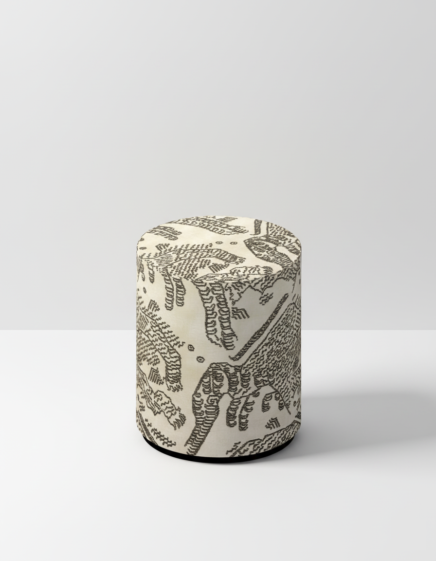 Dedar poef Tiger Mountain - Graphite