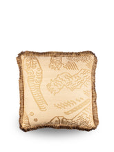 Dedar sierkussen Tiger Silk fringe - Dark Gold - 45 x 45 cm
