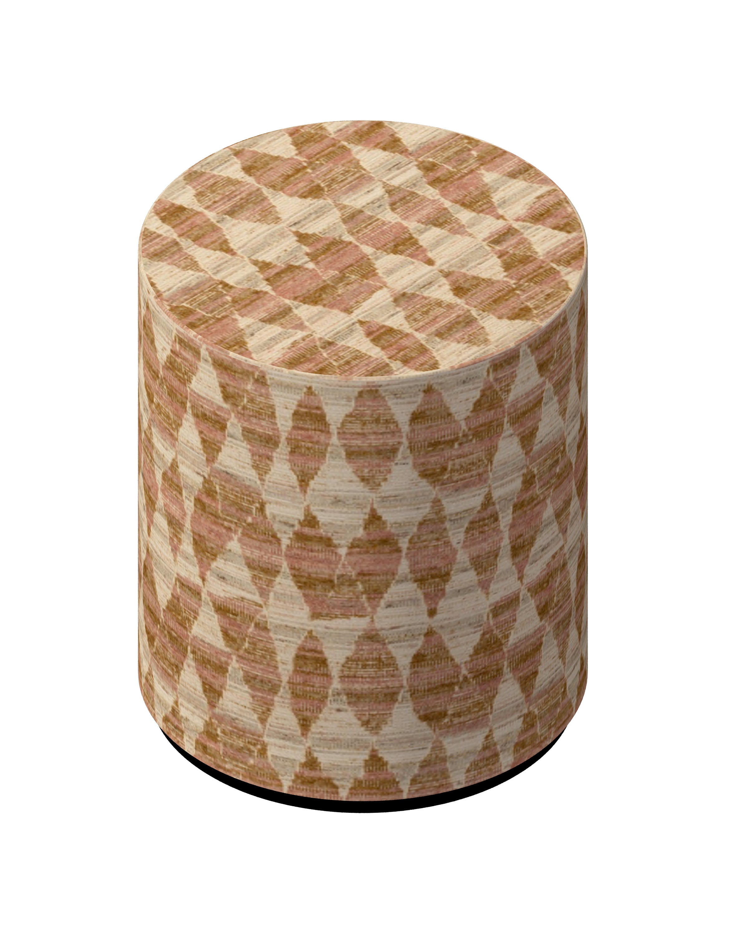 Luxe Nobilis Yaruba Poef in roze, pink.