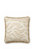 Pierre Frey sierkussen Tigris fringe - Perla - 45 x 45 cm